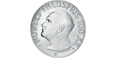 100 kr sølv "Nobel Fredspris 100 år" 2001